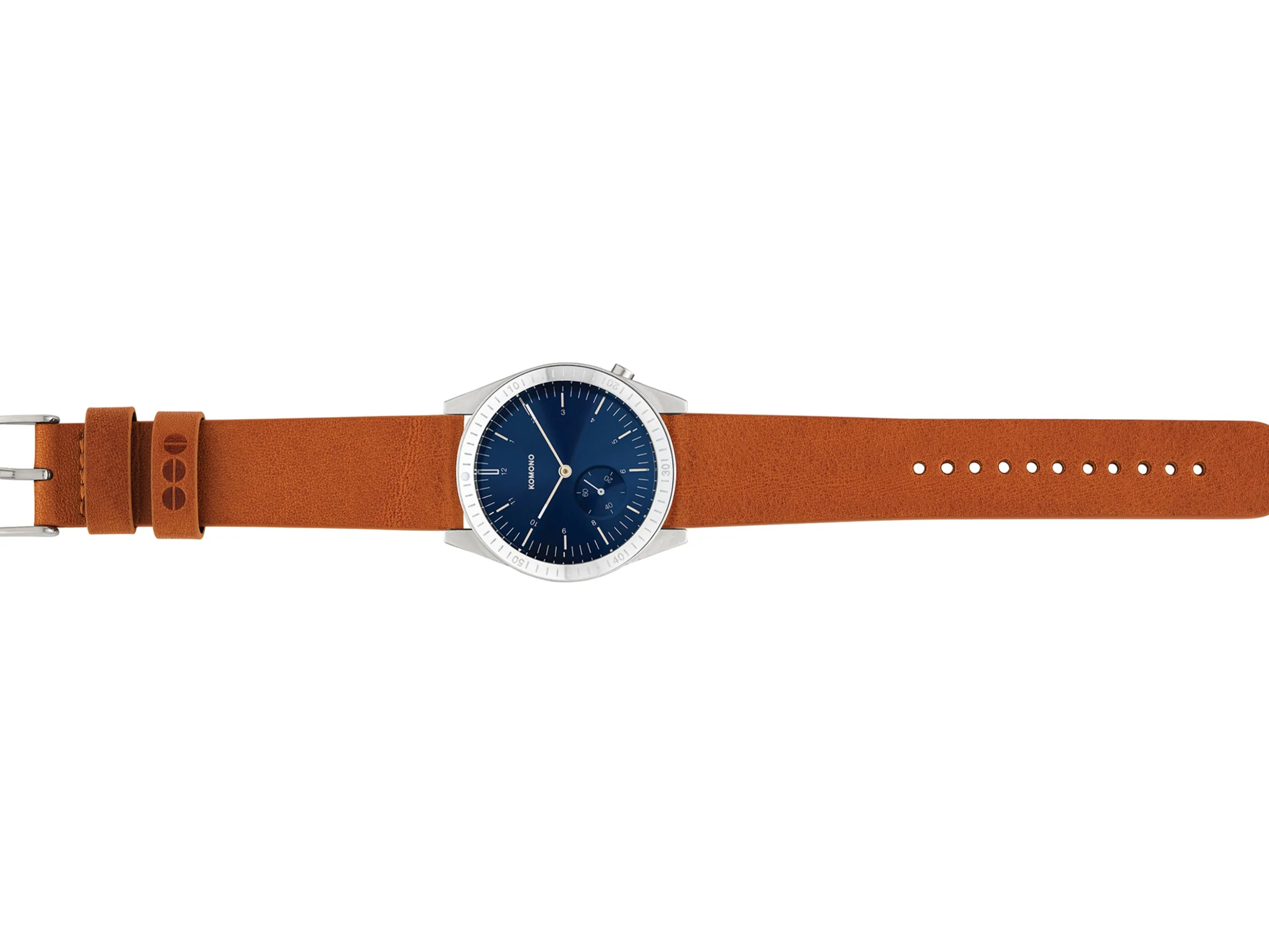 KOMONO M | Ray Legacy Leather Silver Blue Cognac